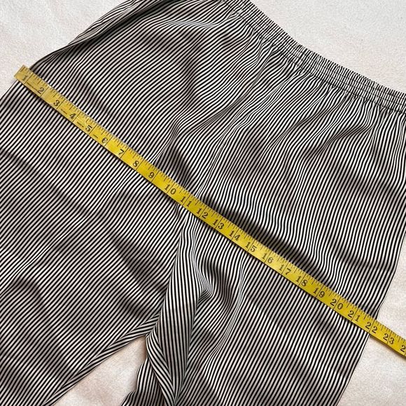 Victoria's Secret Black/White Striped Long Sleeve Silk Like Pajama Set-M - Picture 13 of 16